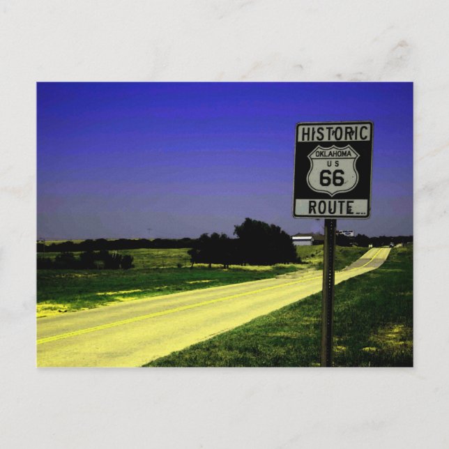 Route 66 Roadside Stop Postcard (Front)