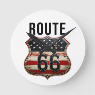 Route 66 round clock