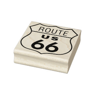 Route 66 Rubber Art Stamp