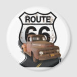 Route 66 rusty truck magnent magnet<br><div class="desc">This celebrates the highway that will always live in the imagination of those who crave the wide open road that wound its way through the American west, </div>