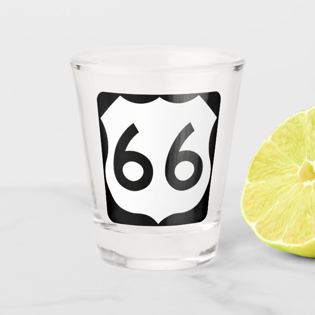 Route 66 shot glass (Front)