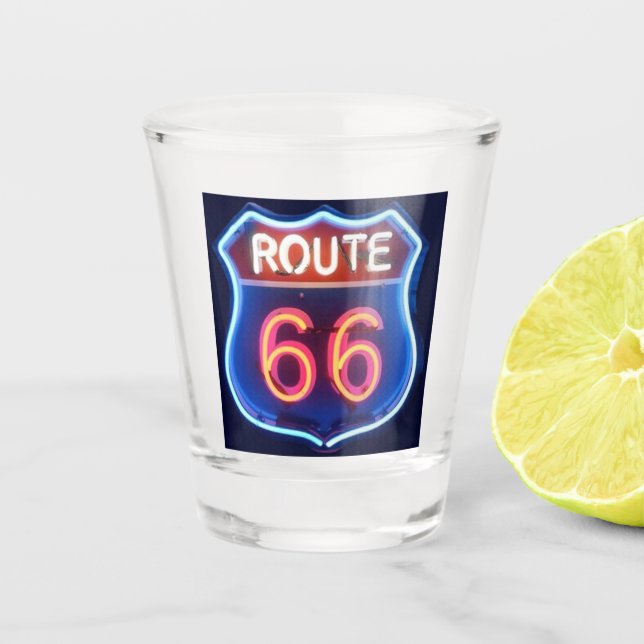 Route 66 shot glass (Front)