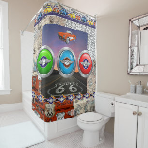 Route 66 Shower Curtain