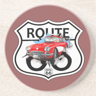 Route 66 sign gifts coaster