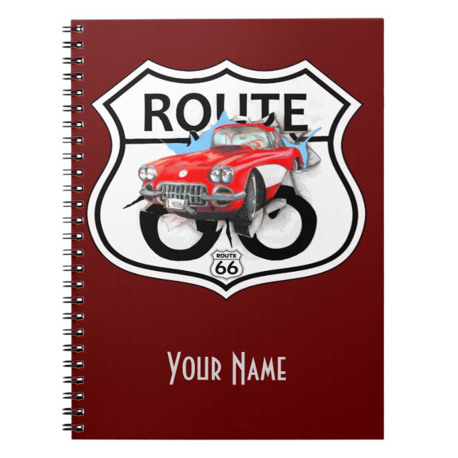 Route 66 sign gifts notebook (Front)