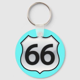 ROUTE 66 SIGN KEY RING