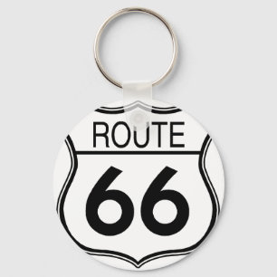 Route 66 Sign Key Ring