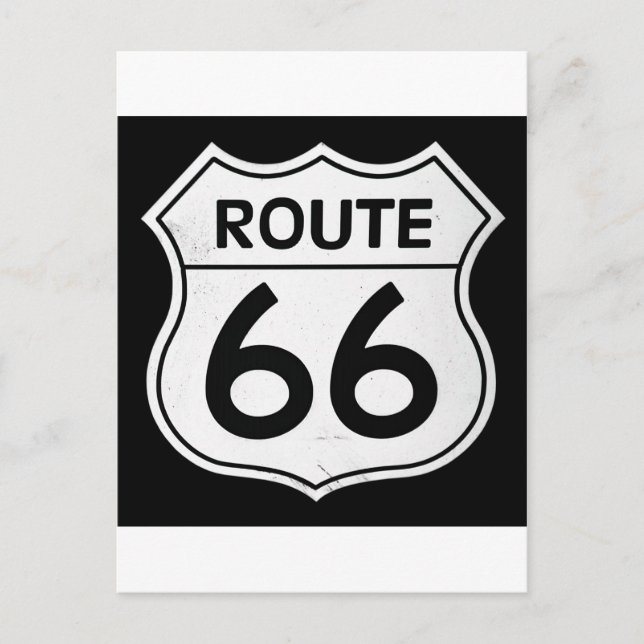 Route 66 sign postcard (Front)