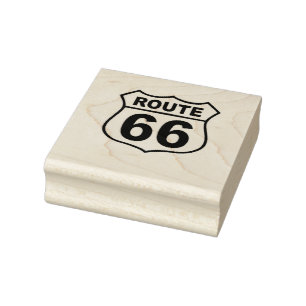Route 66 Sign Rubber Stamp