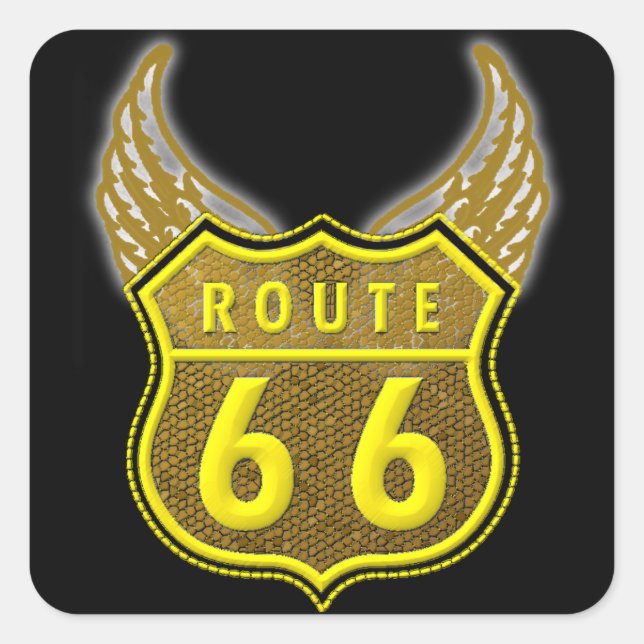 Route 66 square sticker (Front)