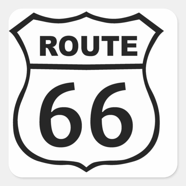 Route 66 square sticker (Front)
