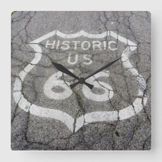 Route 66 Square Wall Clock