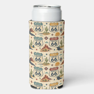 route 66 State Shield Tailgate Style Seltzer Can Cooler