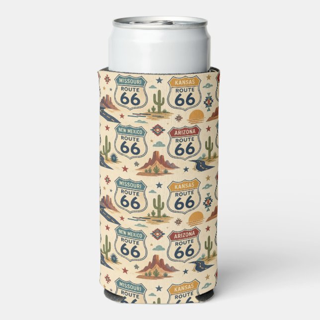 route 66 State Shield Tailgate Style Seltzer Can Cooler (Seltzer Back)