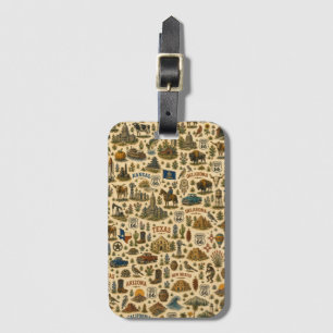 Route 66 States Baggage Tour Luggage Tag