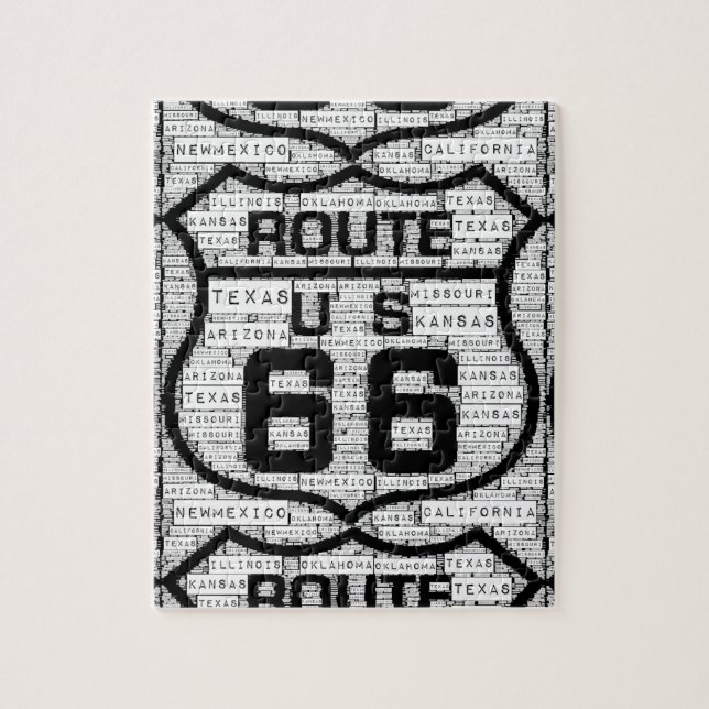 Route 66 States Puzzle (Vertical)