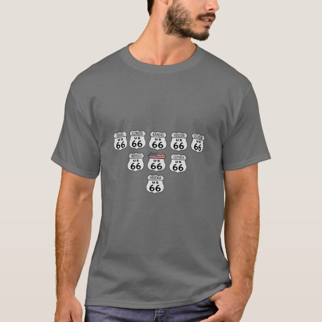 Route 66 States T-Shirt (Front)