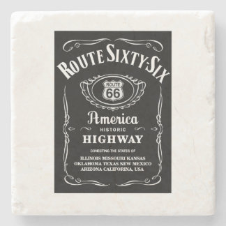 Route 66 stone coaster