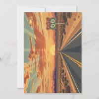 Route 66 Sunset Desert Road Travel Art