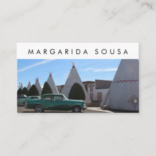 Route 66 TeePee Vintage Retro Photo Travel Tourism Business Card
