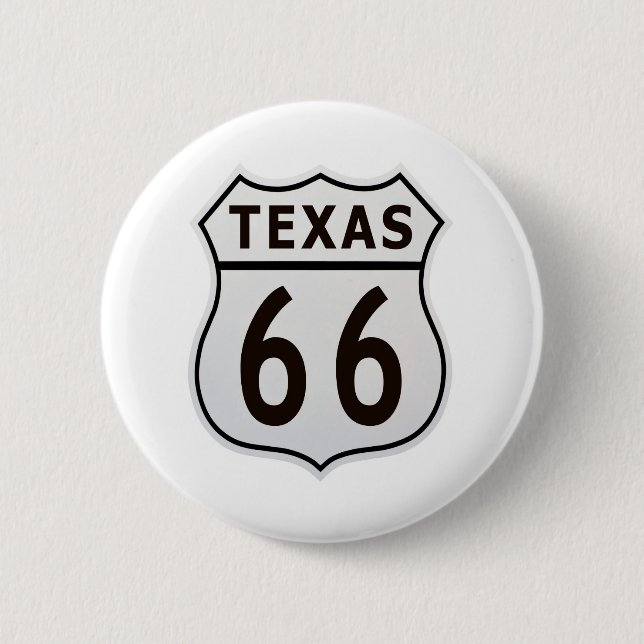 Route 66 Texas 6 Cm Round Badge (Front)