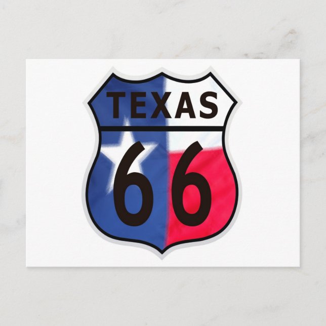 Route 66 Texas Colour Postcard (Front)