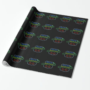 Route 66, The Mother Road, Neon Sign Wrapping Paper