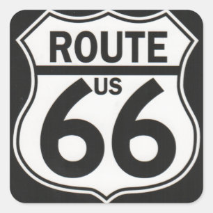 Route 66 - The Mother Road Square Sticker