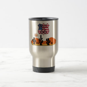 Route 66 travel mug
