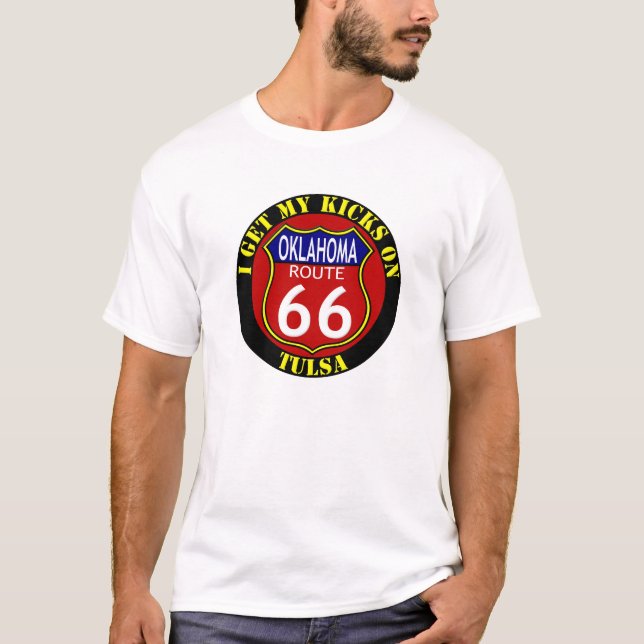 ROUTE 66 TULSA OKLAHOMA T-SHIRT (Front)
