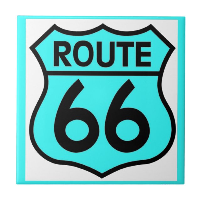 route 66 turquoise tile (Front)