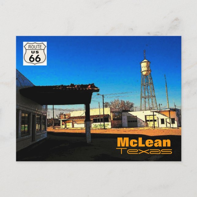 Route 66 (TX) Postcard (Front)