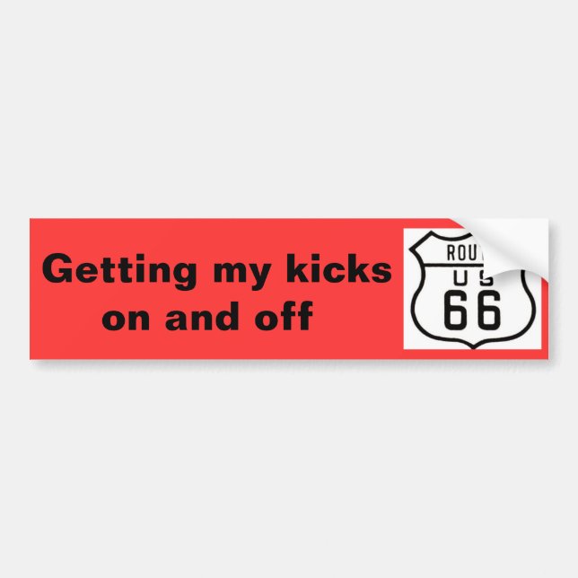Route 66 Vintage American Road Trip" Bumper Sticker (Front)