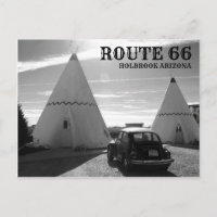 Route 66 Vintage Motel Black and White