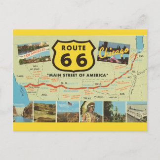 Route 66 Vintage Postcard