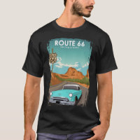 Route 66 Vintage Retro American Travel Poster 