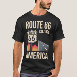 Route 66 Vintage Roadside Americana Retro 70s Amer T-Shirt
