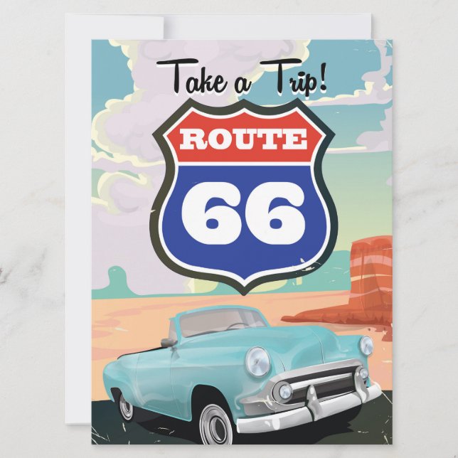 Route 66 vintage travel poster (Front)