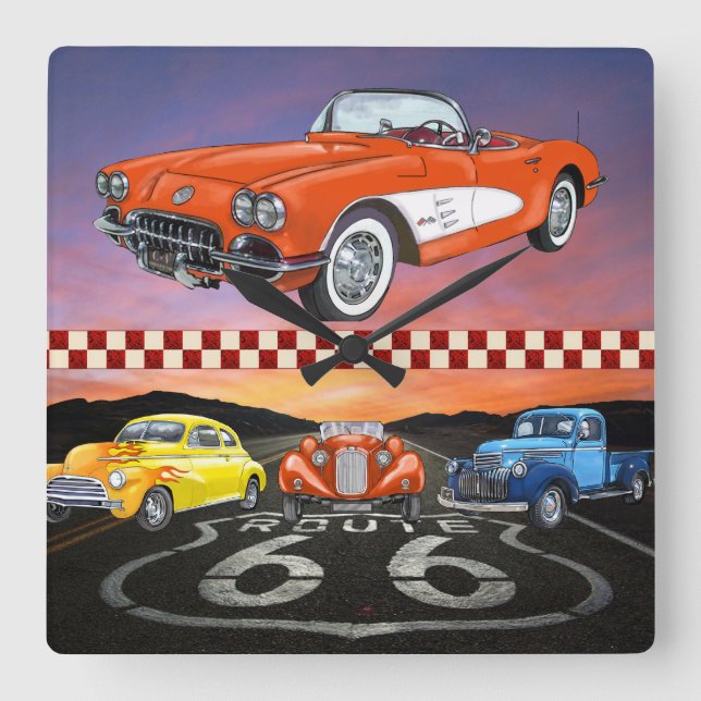 Route 66 Wall Clock - SRF (Front)
