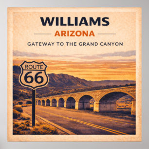 Route 66 Williams Gateway Heritage Poster