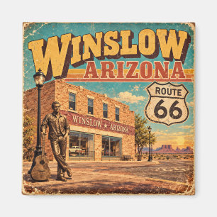 Route 66 Winslow Arizona Vintage Main Street Magnet