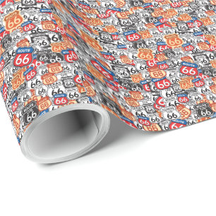 Route 66 wrapping paper