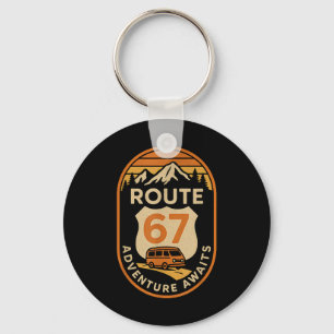 Route 67 Adventure Awaits Funny 67 Meme Travel Des Key Ring
