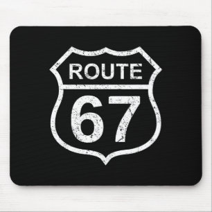 Route 67 Funny Six Seven 6 7 Meme Interstate Highw Mouse Mat