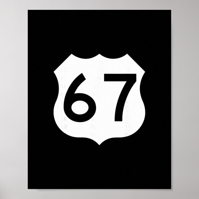 Route 67 Sign Meme Six Seven  (Front)