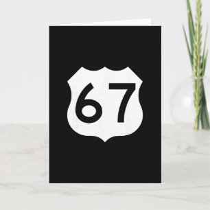 Route 67 Sign Meme Six Seven  Card
