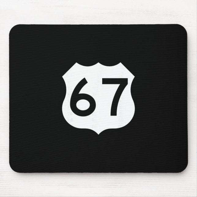 Route 67 Sign Meme Six Seven  Mouse Mat (Front)