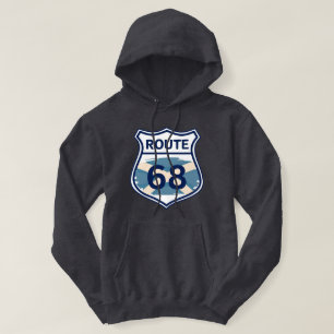 Route 68 Scottish Saltire Flag Shield Road Trip Hoodie