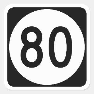 Route 80, Kentucky, USA Square Sticker