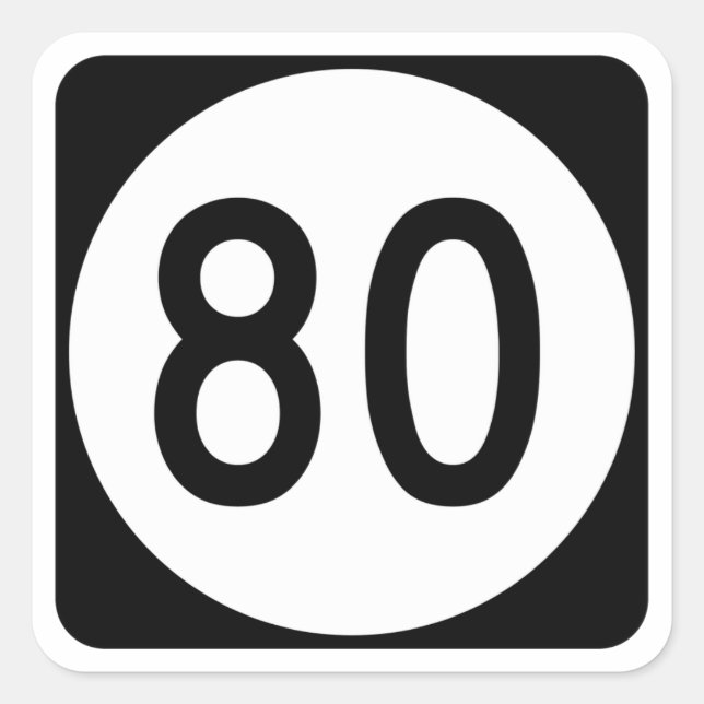 Route 80, Kentucky, USA Square Sticker (Front)